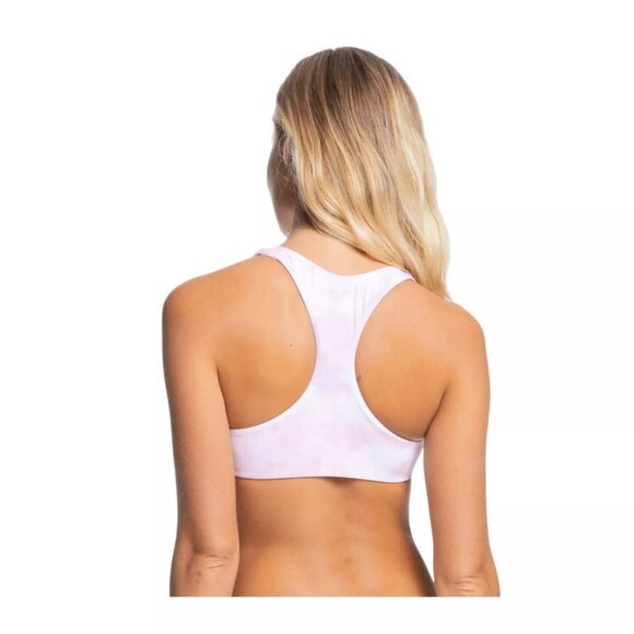 Roxy Women's Sea And Waves Tie Dye Reversible Athletic Swimsuit Bikini Top - Picture 3 of 6